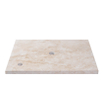 Saniclass Travertine Topblad - 60x46cm - 1 kraangat - 1 sifon-uitsparing - gemeleerd natuursteen SW1242426