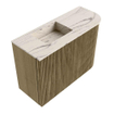 Mondiaz JOYA-DLUX Meuble de salle de bains 61,6cm - arrondi droit couleur Dusk - Vasque FAYE position Gauche 1 trou de robinet couleur Nata SW1425924