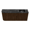 Mondiaz JOYA-DLUX 101.6cm toiletmeubel - ronding links kleur Walnut - Wastafel FAYE positie Rechts Zonder kraangat kleur Lava. SW1422515