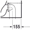 Duravit Starck 2 cuvette pour réservoir apparent vario avec fixation dissimulée sans réservoir blanc 0295871