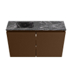 MONDIAZ TURE-DLUX Meuble toilette - 80cm - Rust - EDEN - vasque Lava - position gauche - 1 trou de robinet SW1104033