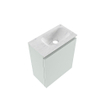 MONDIAZ TURE-DLUX Meuble de toilettes 40 cm Greey. Lavabo EDEN Opalo position droite. Sans trou de robinet. SW1104308