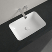 Villeroy & Boch Architectura Lavabo encastré par le dessous - 570 x 370 x 175 mm - Blanc Alpin CeramicPlus - sans trop-plein SW762319