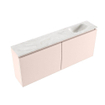 MONDIAZ TURE-DLUX Meuble toilette - 120cm - Rosee - EDEN - vasque Ostra - position droite - 1 trou de robinet SW1105033