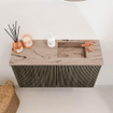 Mondiaz JOYA-DLUX Meuble de toilette 70cm - couleur Shadow - Lavabo FAYE position Droite 1 trou de robinet couleur Arena. SW1424793