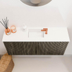 Mondiaz JOYA 90cm toiletmeubel - kleur Shadow - Wastafel FAYE positie Midden 1 kraangat kleur Talc. SW1421411