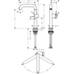 Hansgrohe Tecturis S Wastafelmengkraan - push to open waste - 15.4cm draaibare uitloop - zwart mat SW918532