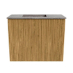 Mondiaz JOYA-DLUX 50cm toiletmeubel - kleur Oak - Wastafel FAYE positie Links Zonder kraangat kleur Oza. SW1424091
