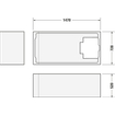Duravit D code baignoire rectangulaire 150x75x40cm acrylique blanc 0297510