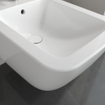 Villeroy & Boch Venticello bidet mural avec 1 trou de robinet 37,5x56cm - avec trop-plein blanc 1025162