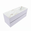 MONDIAZ VICA-DLUX Ensemble meuble de salle de bains - 120cm - sous-meuble cale - 2 tiroirs - lavabo encastré cloud à droite - 1 trou de robinet - version hauteur 60cm - frape SW1089059