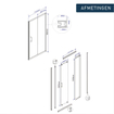 FugaFlow ID06 Quick Fit Schuifdeur - 110x190cm - 6mm veiligheidsglas - alu profiel - anti kalk - mat zwart - Black Friday - SW999902