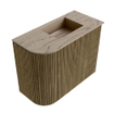 Mondiaz JOYA-DLUX 51.6cm toiletmeubel - ronding links kleur Dusk - Wastafel FAYE positie Rechts Zonder kraangat kleur Arena. SW1425764