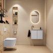 MONDIAZ TURE-DLUX Meuble toilette - 60cm - Cale - EDEN - vasque Frappe - position gauche - 1 trou de robinet SW1102705