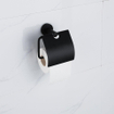 FugaFlow Eccelente Acces Toiletset - toiletrolhouder met klep - toiletborstel - handoekhaak - mat zwart SW1450277