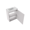 MONDIAZ TURE-DLUX Meuble toilette - 40cm - Cale - EDEN - vasque Opalo - position gauche - 1 trou de robinet SW1104240