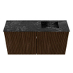Mondiaz JOYA-DLUX 80cm toiletmeubel - kleur Walnut - Wastafel FAYE positie Rechts Zonder kraangat kleur Lava. SW1422427
