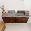 Mondiaz JOYA-DLUX 80cm toiletmeubel - kleur Ruby - Wastafel FAYE positie Rechts 1 kraangat kleur Sombra. SW1425664
