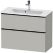 Duravit D-neo Meuble sous vasque 81x37.2x62.5cm 2 tiroirs Gris béton mat SW641010