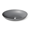 Ideavit Solidthin Lavabo - autoportant - 60x40x14.5cm - ovale - solid surface - gris foncé SW85909