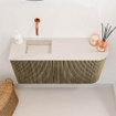Mondiaz JOYA-DLUX 81.6cm toiletmeubel - ronding rechts kleur Dusk - Wastafel FAYE positie Links Zonder kraangat kleur Meli. SW1425849