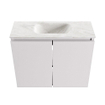 MONDIAZ TURE-DLUX Meuble toilette - 60cm - Cale - EDEN - vasque Ostra - position centrale - sans trou de robinet SW1104728