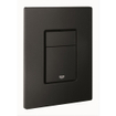 QeramiQ Dely Pack WC - réservoir encastré Grohe - plaque de déclenchement noir mat - WC rectangulaire - abattant - noir mat SW656916