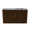 Mondiaz JOYA-DLUX 70cm toiletmeubel - kleur Walnut - Wastafel FAYE positie Rechts 1 kraangat kleur Sombra. SW1424705