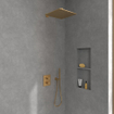 Villeroy & Boch Universal Showers hoofddouche - 35cm - vierkant - Brushed Gold (goud) SW974340