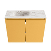 MONDIAZ TURE-DLUX meuble de WC 60cm Ocre. EDEN lavabo Glace position gauche. Sans trou de robinet. SW1103375