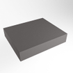 Mondiaz TOP 51 Plan sous vasque - 40x51x12cm - compatible comme plan de meuble - solid surface - Dark Grey SW1024481