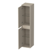 BRAUER Adore Wavy armoire haute - 160x35x35cm - 2 portes - ouvrant à gauche ou à droite - sans poignée - beige mat SW1198506
