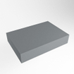Mondiaz TOP 23 Plan sous vasque - 40x23.5x12cm - compatible comme plan de meuble - solid surface - Plata SW1023298