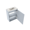 MONDIAZ TURE-DLUX Meuble toilette - 40cm - Clay - EDEN - vasque Ostra - position centrale - sans trou de robinet SW1104789