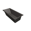 Xenz Kristal Ligbad - 170x75x48 - afvoer Midden - acryl - antraciet SW378454