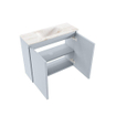 MONDIAZ TURE-DLUX Meuble toilette - 60cm - Clay - EDEN - vasque Frappe - position centrale - sans trou de robinet SW1102716