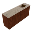 Mondiaz JOYA-DLUX 90cm meuble de salle de bains - couleur Ruby - Vasque FAYE position Droite Sans trou de robinet couleur Arena. SW1425282