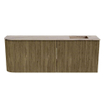 Mondiaz JOYA-DLUX 111.6cm toiletmeubel - ronding links kleur Dusk - Wastafel FAYE positie Rechts 1 kraangat kleur Arena. SW1425784