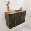 Mondiaz JOYA-DLUX 60cm toiletmeubel - kleur Shadow - Wastafel FAYE positie Rechts 1 kraangat kleur Arena. SW1424789
