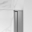 Fortifura Galeria Porte de douche - 70x200 - Profil - verre de sécurité - anti-calcaire - Inox brossé PVD (inox) SW1122475