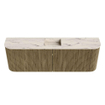 Mondiaz JOYA-DLUX 123.2cm toiletmeubel - ronding links en rechts kleur Dusk - Wastafel FAYE positie Midden 1 kraangat kleur Nata. SW1425954