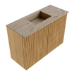 Mondiaz JOYA-DLUX 60cm meuble de toilette - couleur Oak - Vasque FAYE position Milieu 1 trou de robinet couleur Arena. SW1423884