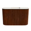Mondiaz JOYA-DLUX 63.2cm toiletmeubel - ronding links en rechts kleur Ruby - Wastafel FAYE positie Midden Zonder kraangat kleur Meli. SW1425397