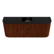 Mondiaz JOYA 103.2cm toiletmeubel - ronding links en rechts kleur Ruby - Wastafel FAYE positie Midden 1 kraangat kleur Urban. SW1421900