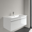 Villeroy & Boch Venticello Lavabo pour meuble avec lavabo au centre 100x50cm avec 1 trou pour robinetterie (et 2 trous perçables) avec trop plein blanc 1025120