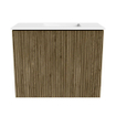 Mondiaz JOYA 50cm toiletmeubel - kleur Dusk - Wastafel FAYE positie Rechts 1 kraangat kleur Talc. SW1421553