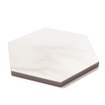 SAMPLE Terravito Tovaro carreau mural et de sol - 15x17cm - 9mm - Hexagone - Aspect marbre - Blanc mat SW735647