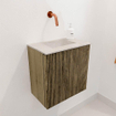 Mondiaz JOYA-DLUX 40cm toiletmeubel - kleur Dusk - Wastafel FAYE positie Midden Zonder kraangat kleur Ostra. SW1423370