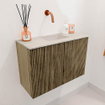 Mondiaz JOYA-DLUX 60cm meuble de salle de bains WC - couleur Dusk - Vasque FAYE position Milieu Sans trou de robinet couleur Ostra. SW1423403