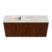 Mondiaz JOYA-DLUX Meuble de salle de bains 90cm - couleur Ruby - Vasque FAYE position Gauche 1 trou de robinet couleur Frappe. SW1423468